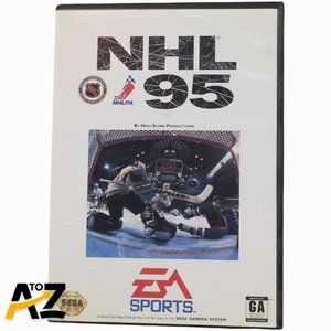 NHL 95 (Sega Genesis, 1994) Complete w/ Case, Instruction & Poster